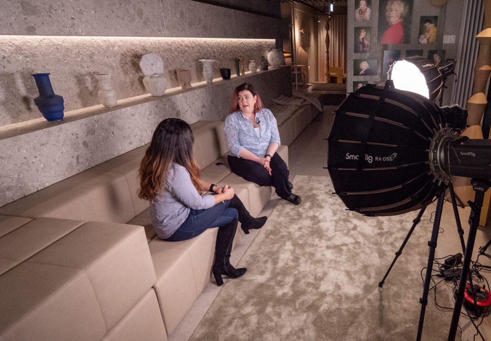 Dr Niamh O’Connor being interviewed