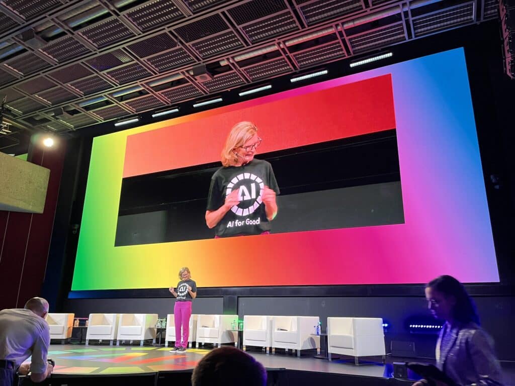 Doreen Bogdan speaking on stage