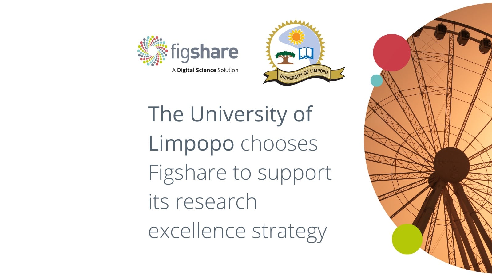 banner text - The University of Limpopo chooses Figshare to support its research excellence strategy