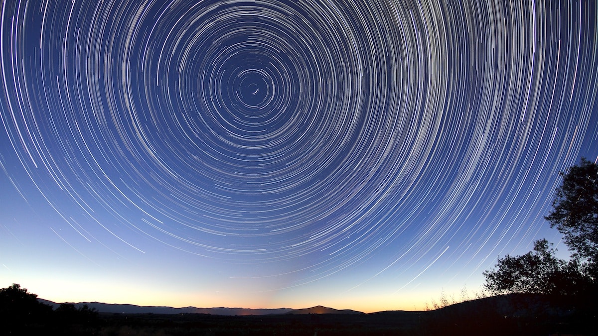 Pic of night sky with star trails
