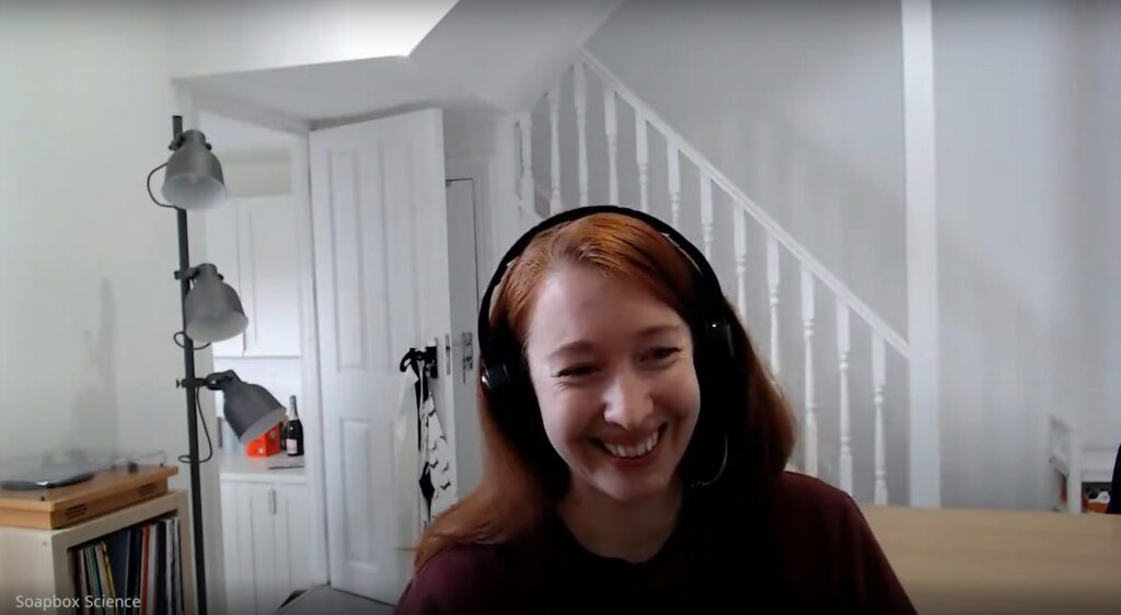 Isla on a video chat