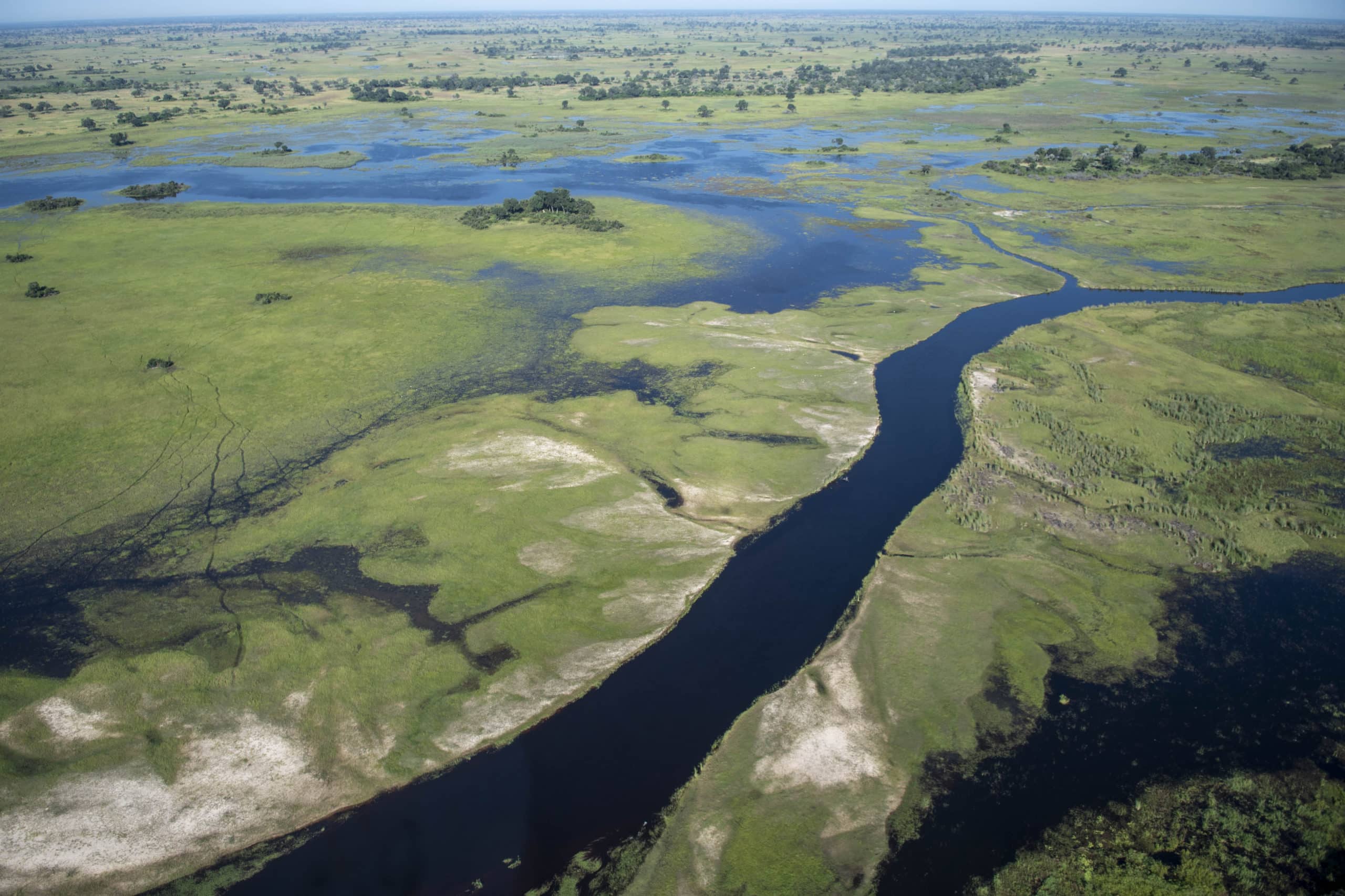 Okavango river from the air