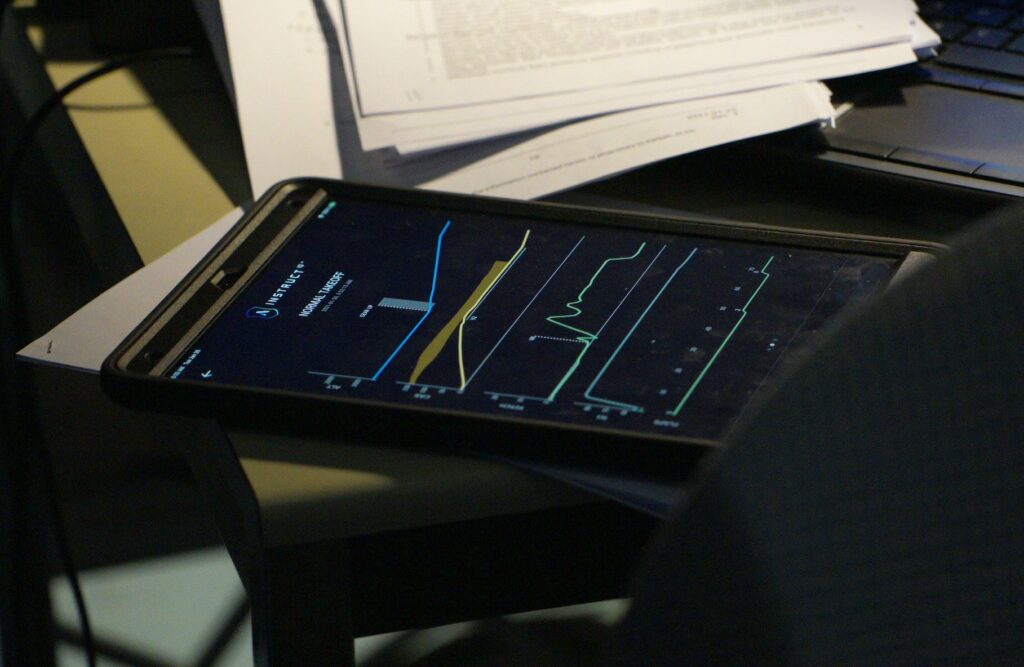 pic of an iPad running Paladin AI’s InstructIQ software