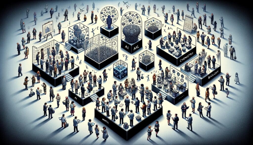 DALL•E rendering of AI siloed research