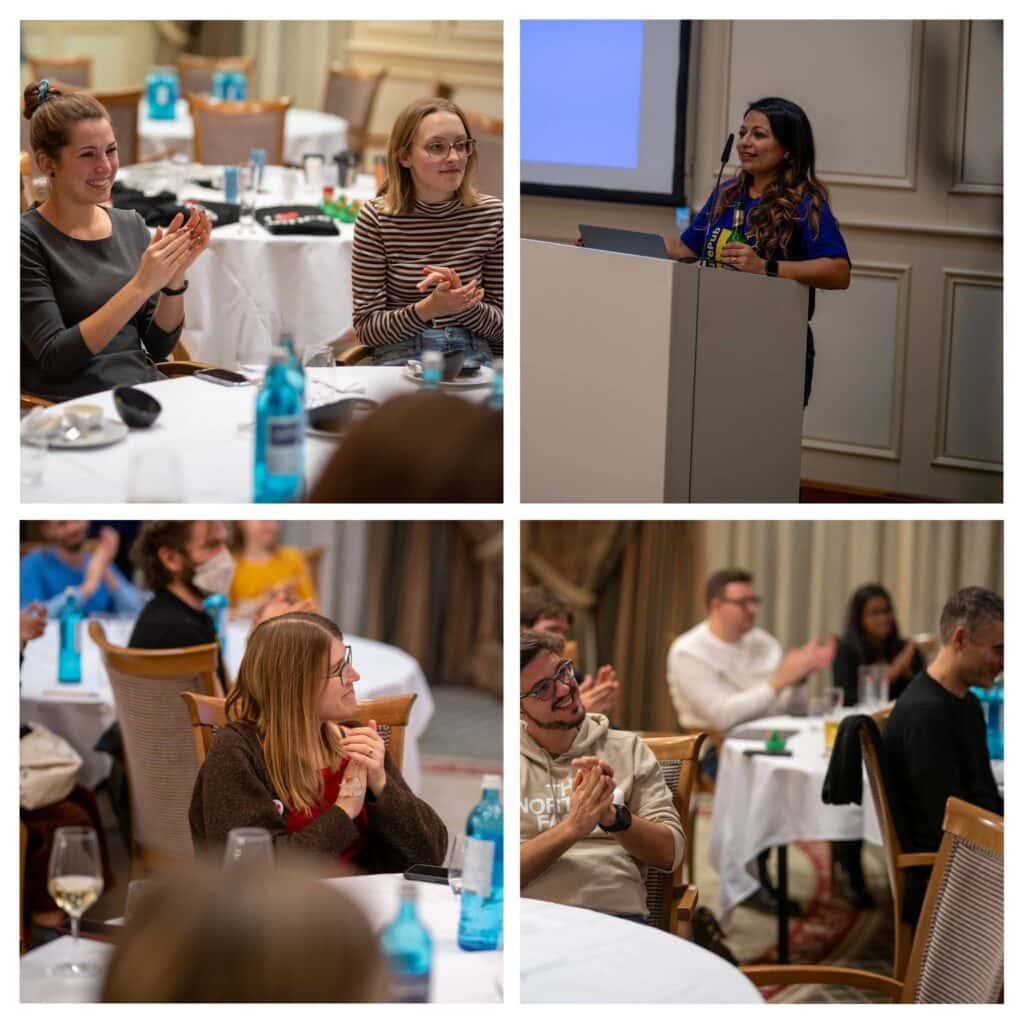 Photos of Suze Kundu and audience