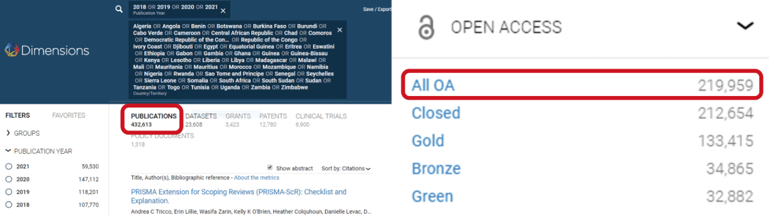 Dimensions interface