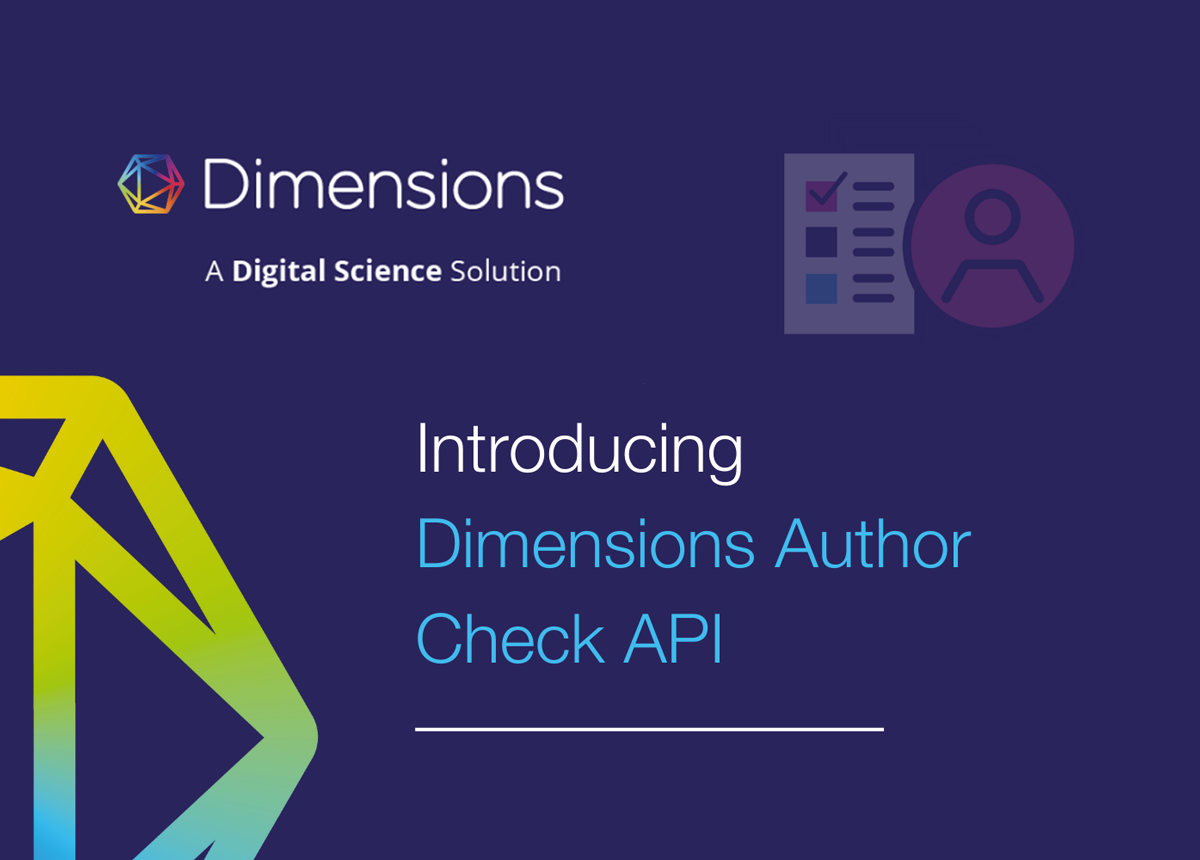 Dimensions author API banner
