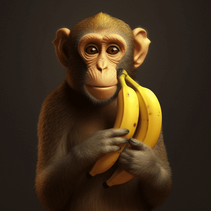 Requests for an ‘invisible’ monkey holding a single banana instead yielded very visible monkeys holding two bananas